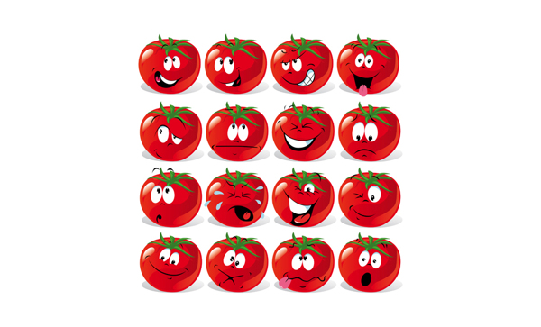 有趣的番茄面图标集