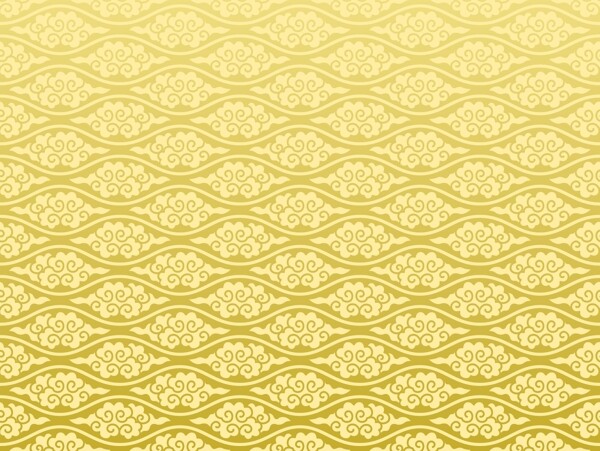 矢量金色欧式花纹图案墙纸壁纸