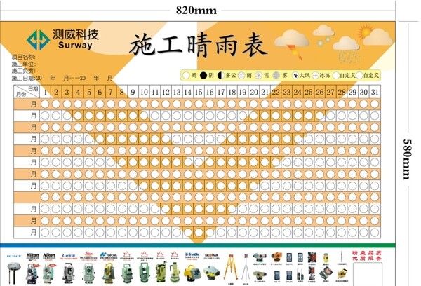 施工晴雨表图片