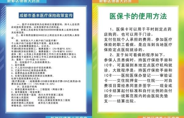 成都基本医疗保险政策宣传图片