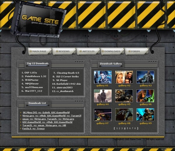 3D战争游戏网页模板