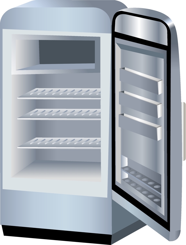 卡通质感冷柜冰箱元素