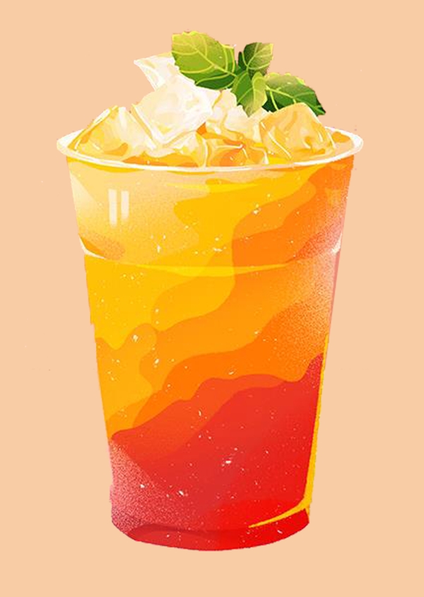 手绘插画柠檬红茶海报图片