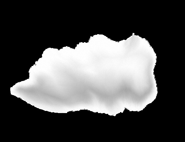 一朵灰色云朵免抠png透明素材