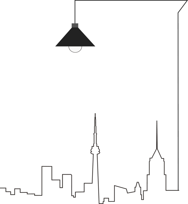 城市剪影图片塔尖吊灯