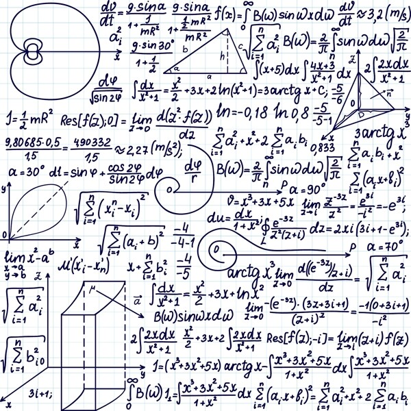 手绘数学公式图片