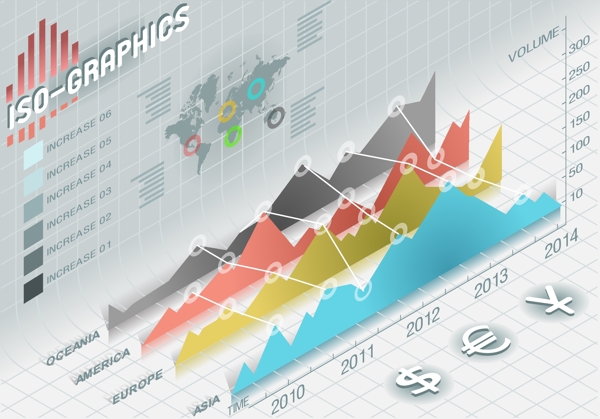 金融图表矢量素材图片