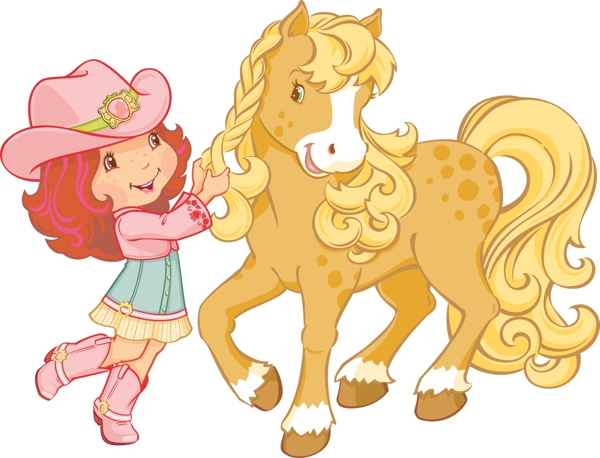 草莓女孩与马