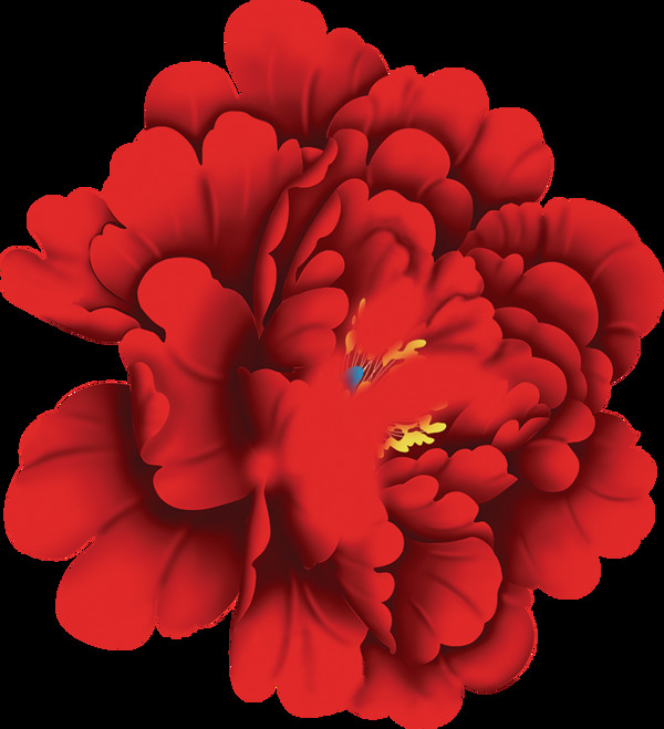 艳丽的海棠花主题元素