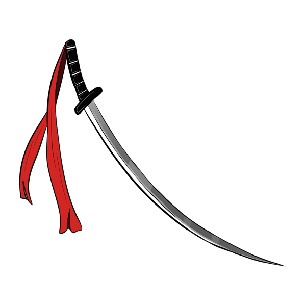 红色布条刀剑低多边形