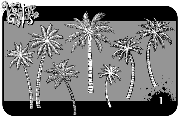 矢量素材椰子树