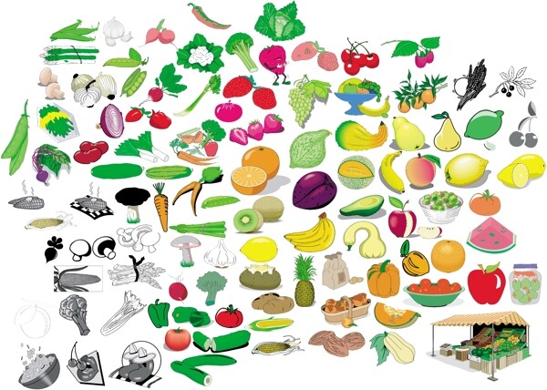 卡通水果蔬菜图片