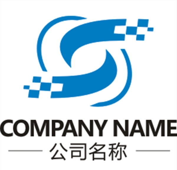 简洁大气科技S字母logo标志