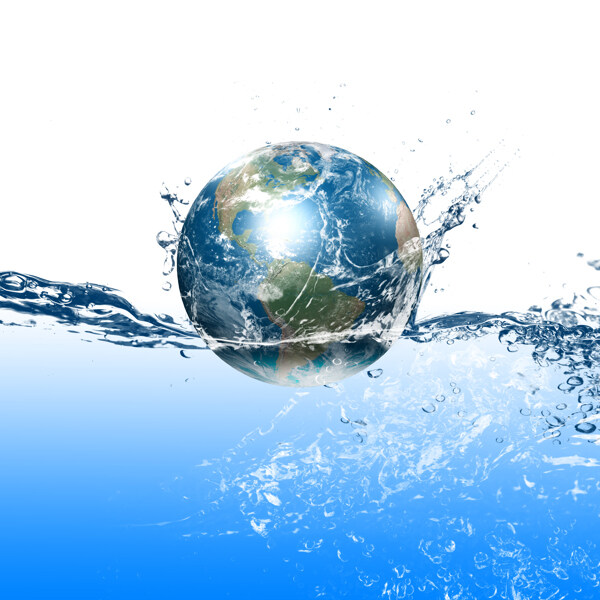 地球水水柱图片
