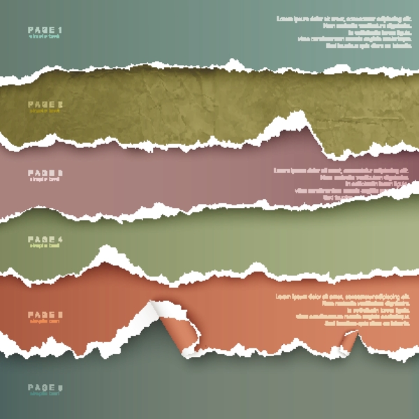 撕边效果页面背景矢量素材下载