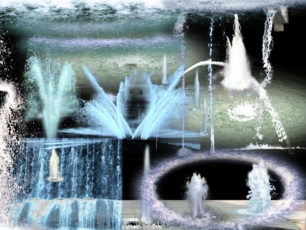 喷泉叠水素材图片