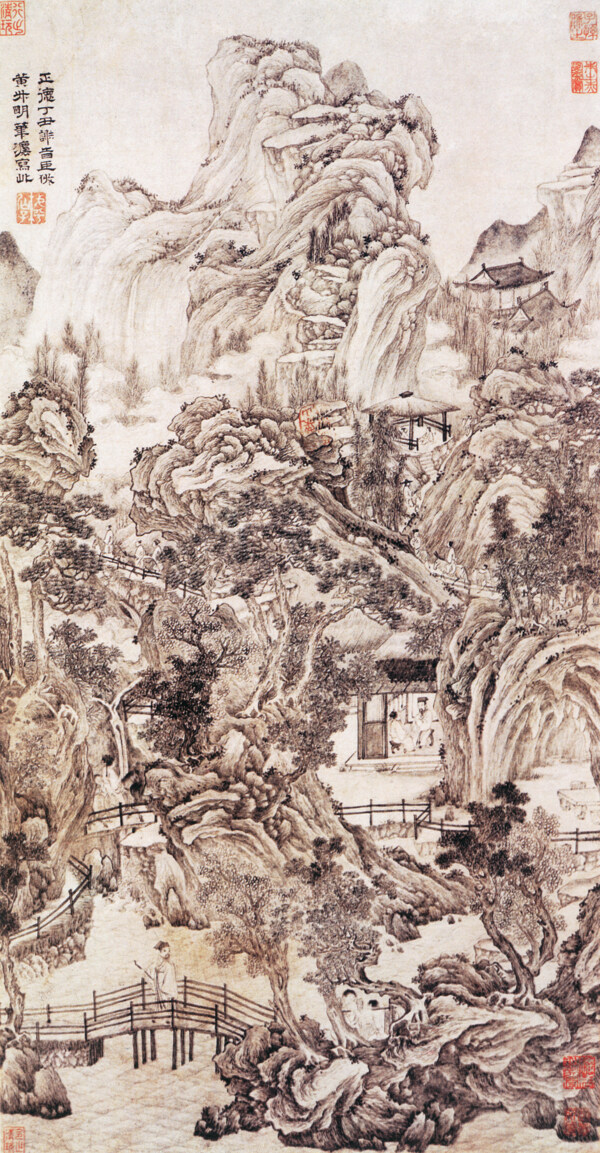 山水名画仿黄鹤山樵山水图