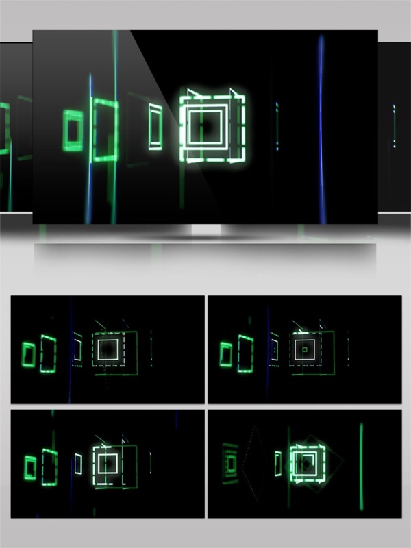 绿色科技方块视频素材