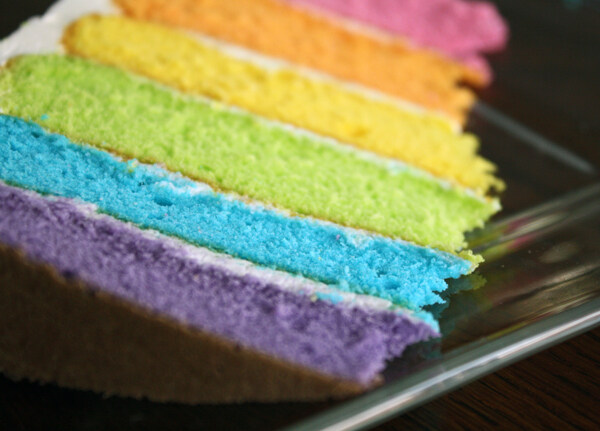 美丽的彩虹蛋糕图片