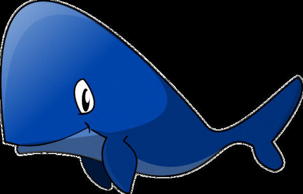 卡通蓝色鲸鱼免抠png透明素材