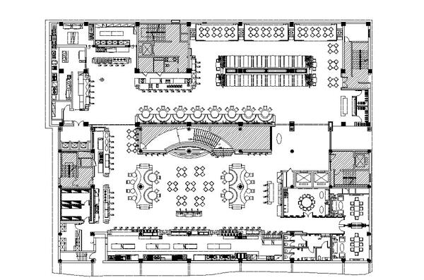 大型餐饮空间平面布置图