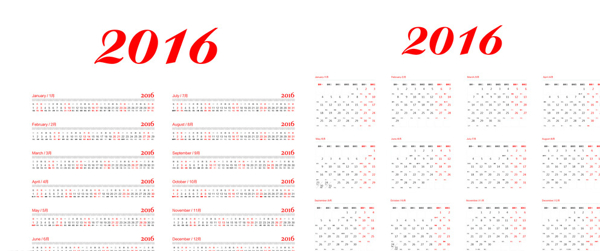 2016年年历图片