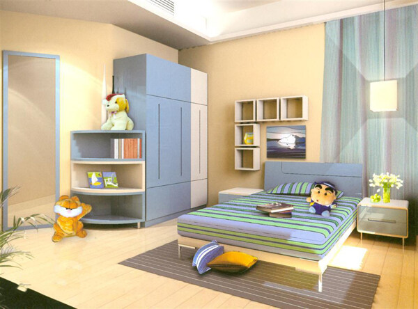 儿童卧室模型设计