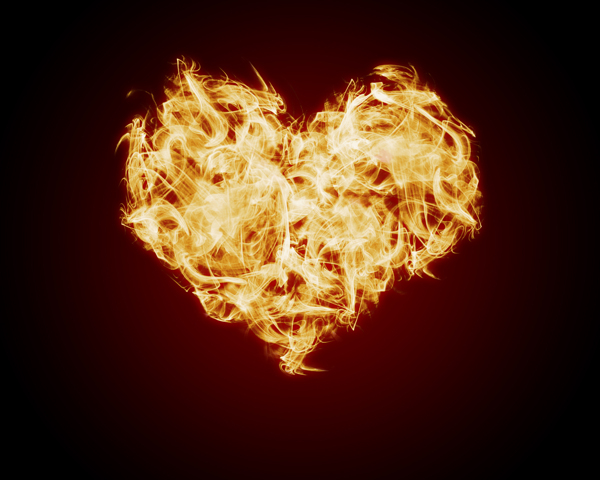 燃烧的红心图片