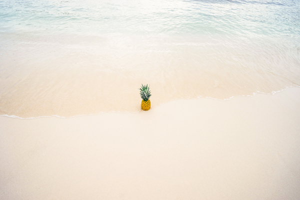 海边沙滩菠萝