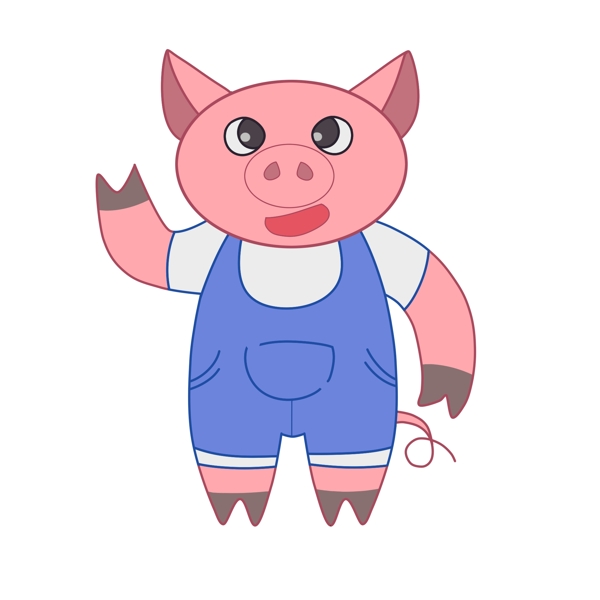 儿童节装饰小猪