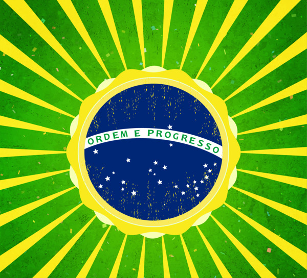 巴西放射背景元素