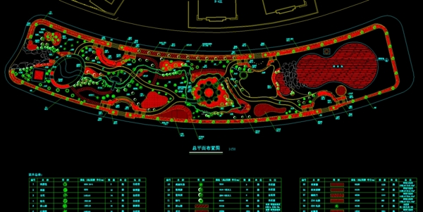 公园广场绿化园林绿化施工图纸图片