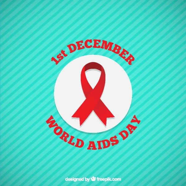 世界艾滋病日丝带徽章