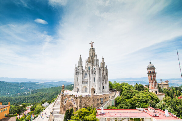 西班牙教堂建筑风景