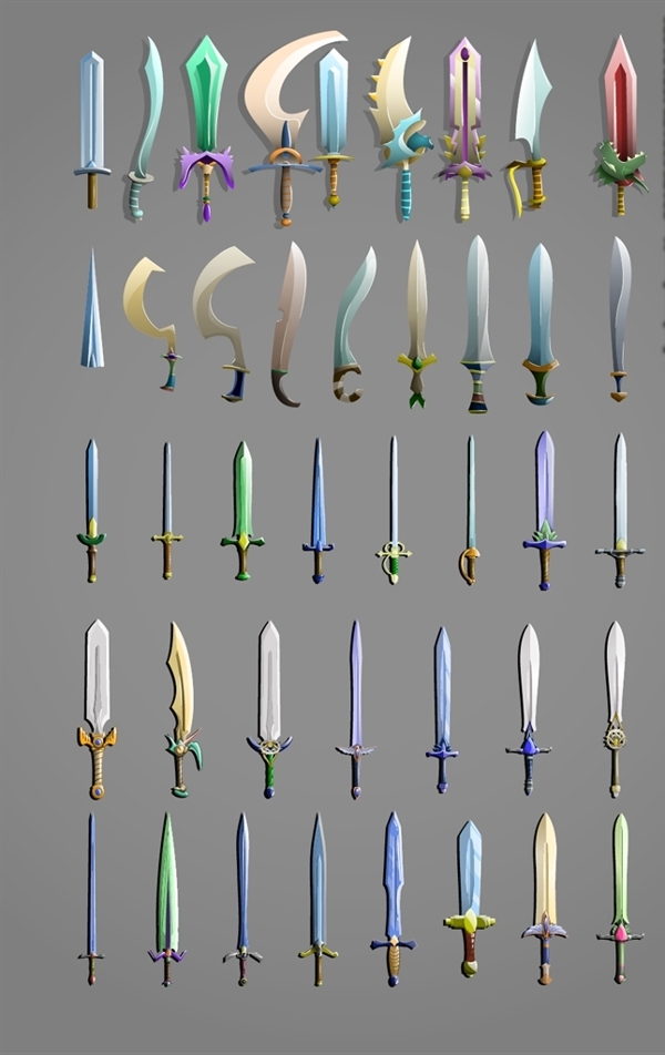 各种游戏刀剑用具矢量素材