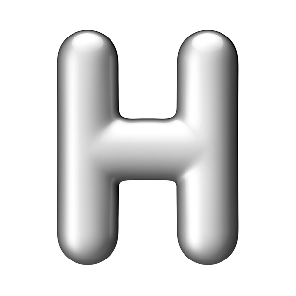 金属字母h
