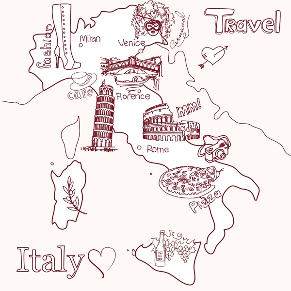 意大利创意地图
