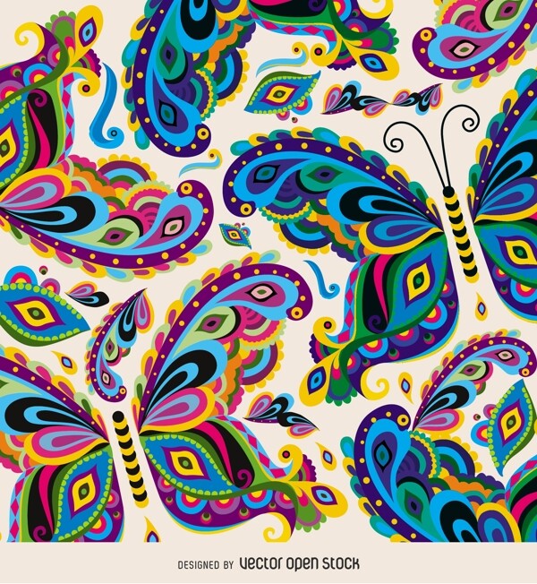 蝴蝶的彩色图案