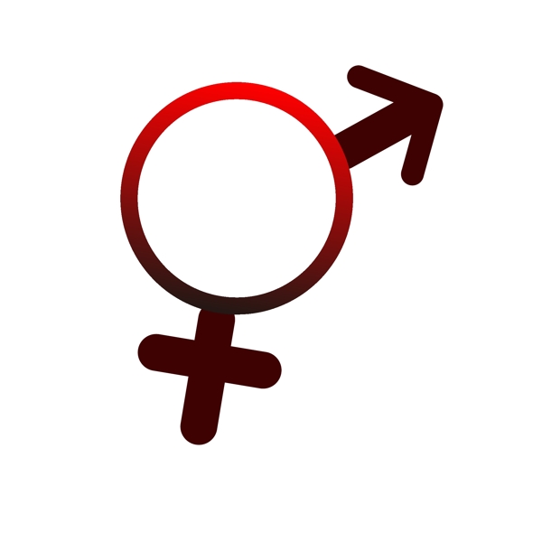 卡通紫色性别男女平等标志PNG