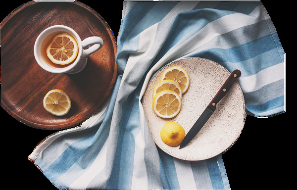 下午茶饮品水果摆拍透明装饰素材