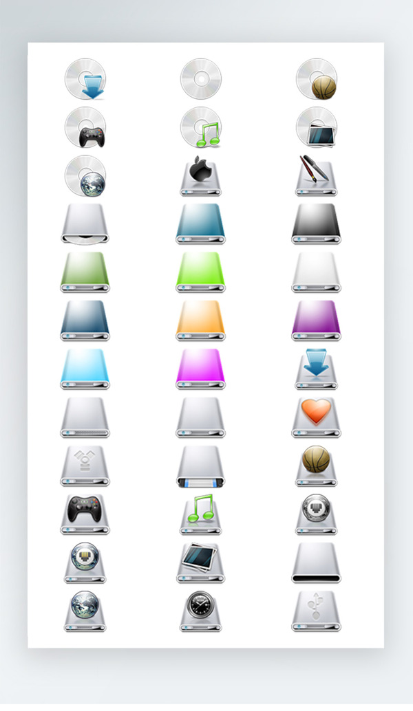 电脑图标彩色写实图标icon