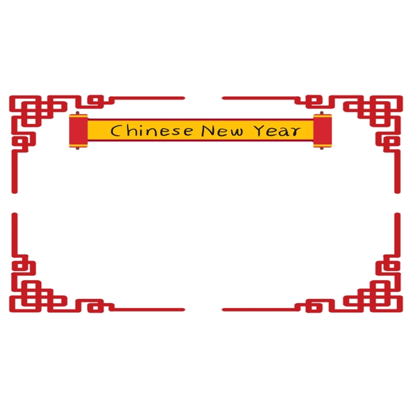 手绘中国新年边框