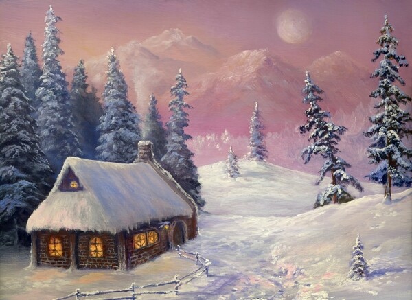 雪地房子图片
