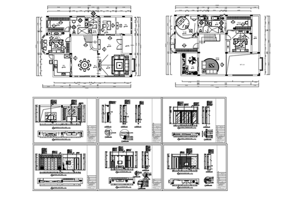 豪宅欧式风格CAD施工图