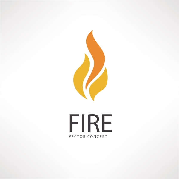火焰标志抽象logo模板