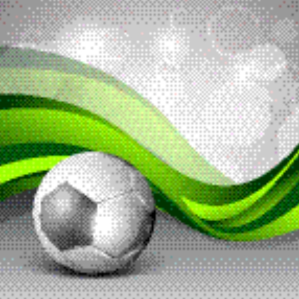 一个闪闪发光的sccor足球创意摘要绿色浪潮的背景说明