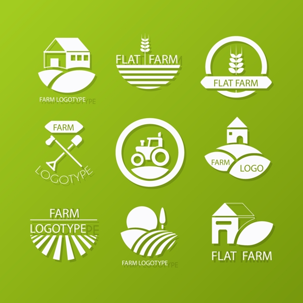 9款精致农场logo标志矢量素材