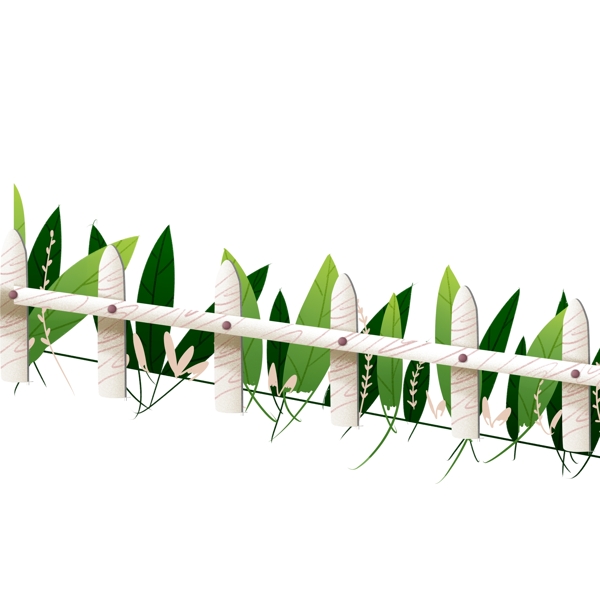 围栏植物装饰图案