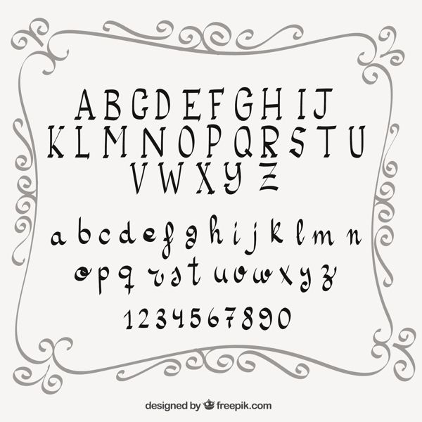 古典式的手写字体