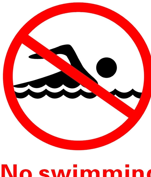 禁止游泳标志图片